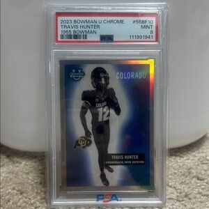 2023 Topps Bowman U Chrome Travis Hunter PSA 9 Card